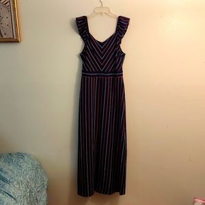 Red white and blue long dress